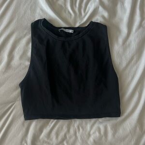 Zara Black Basic Crop Top